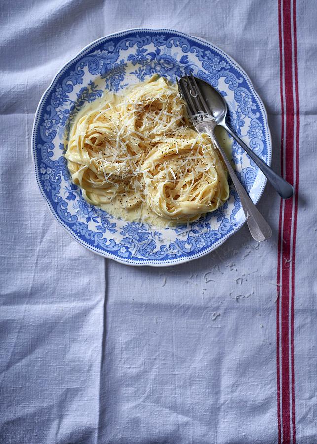 Fettuccini With Creamy Cheese Sauce Photograph by Great Stock!