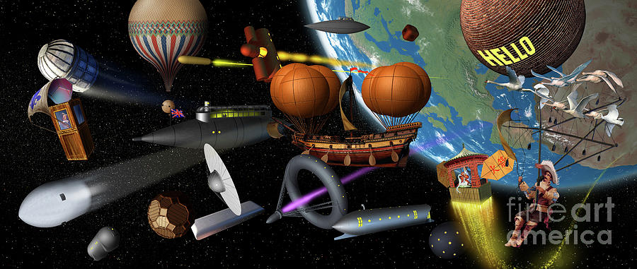 Fictional And Imaginary Spacecraft Photograph by Ron Miller / Science Photo Library
