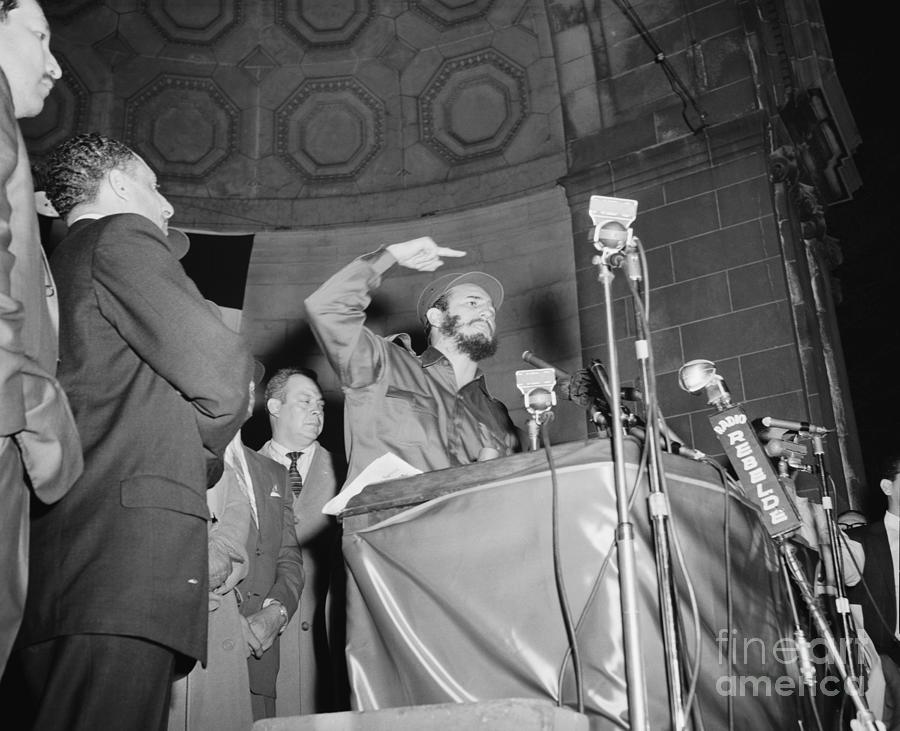 Fidel Castro Makes A Point At Speech Photograph by Bettmann