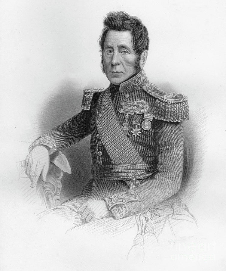 Field Marshal Sir John Fox Burgoyne Drawing by Print Collector