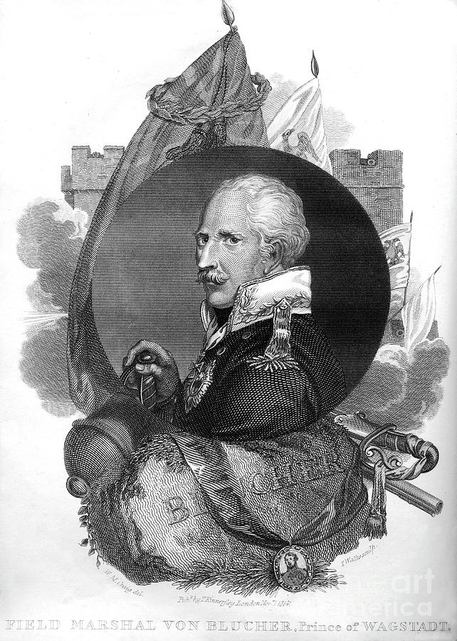 Field Marshal Von Blucher, Prince Drawing by Print Collector