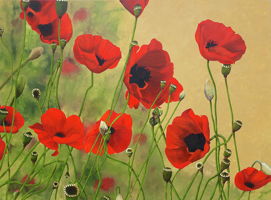 Field of Poppies Painting by Ronald Wilkie