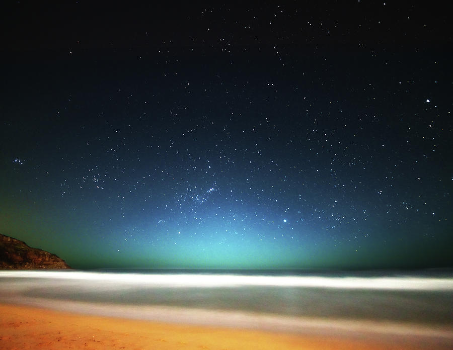 Field Of Stars Over Beach At Night Photograph by Christopher Chan