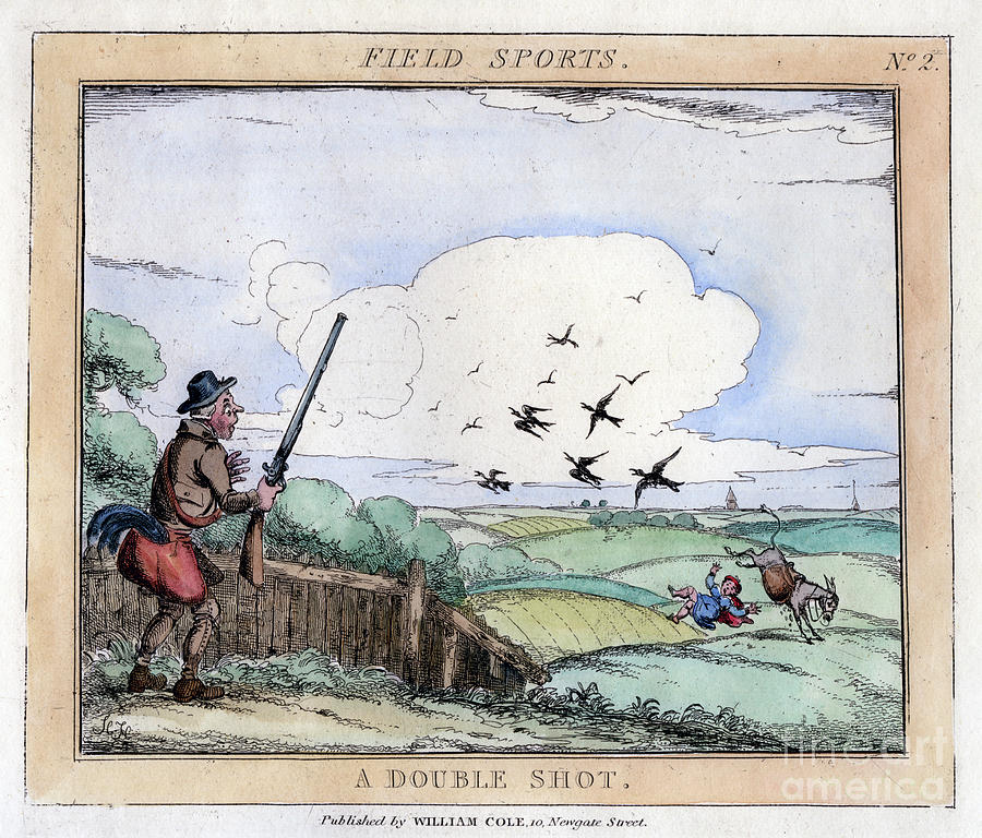 Field Sports A Double Shot, Late Drawing by Print Collector