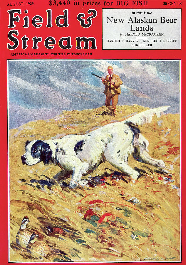 Field & Stream Magazine Cover August 1929 Painting by Field & Stream Field & Stream Magazine Cover August 1929 Painting by Field & Stream