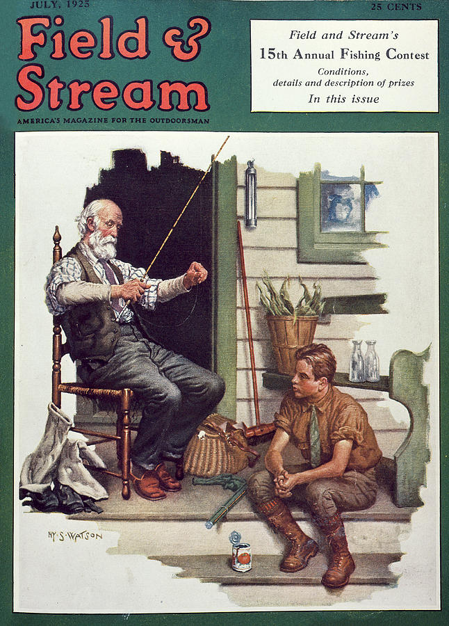Field & Stream Magazine Cover July 1925 Painting by Field & Stream Field & Stream Magazine Cover July 1925 Painting by Field & Stream