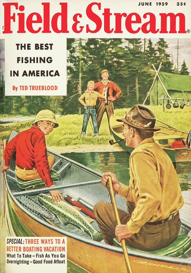 Field & Stream Magazine Cover June 1959 Painting by Field & Stream Field & Stream Magazine Cover June 1959 Painting by Field & Stream