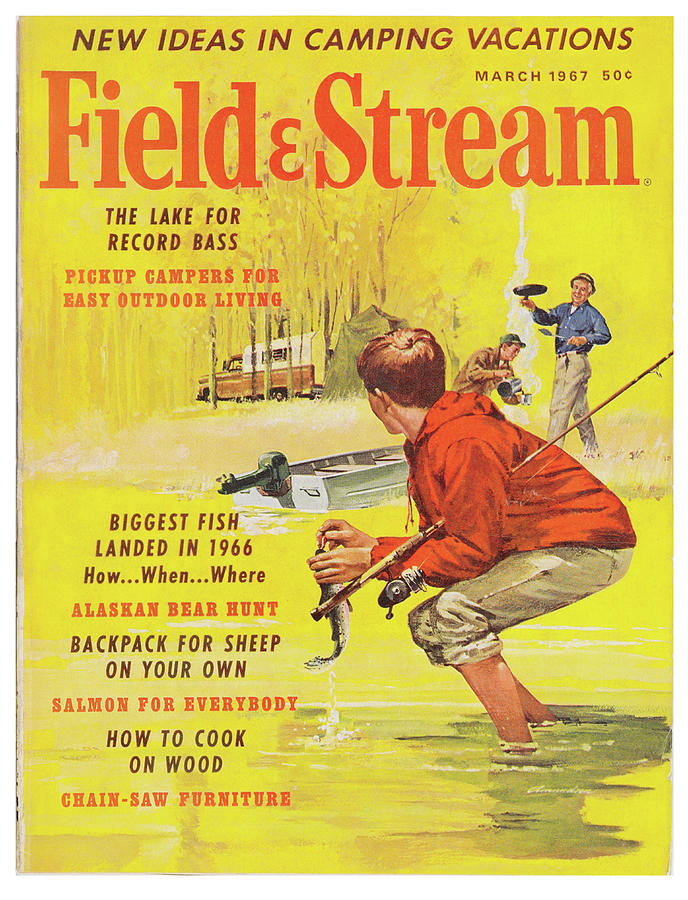 Field & Stream Magazine Cover March 1967 Painting by Field & Stream Field & Stream Magazine Cover March 1967 Painting by Field & Stream