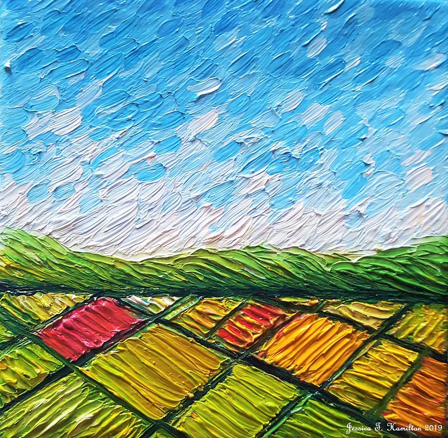 Fields From Above Painting