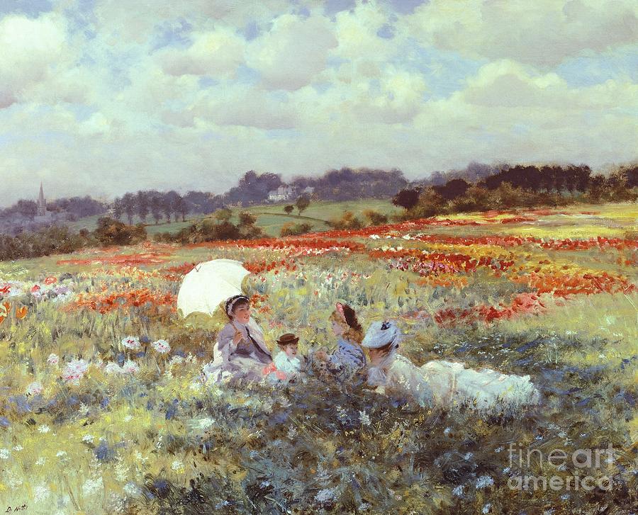 Fields Near London By Giuseppe De Nittis Painting by Giuseppe Nittis