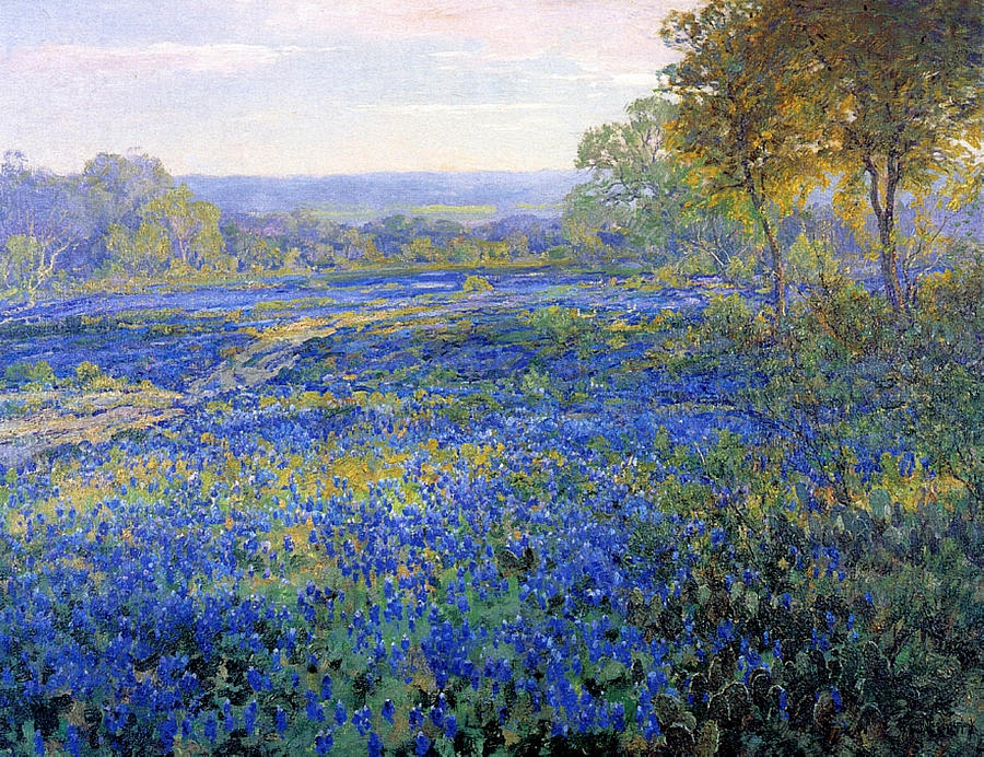 Julian Onderdonk Painting - Fields of Bluebonnets, 1920 by Julian Onderdonk