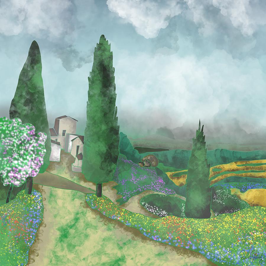 Italy Painting - Tuscany - Fields of Italy by Patricia Piotrak