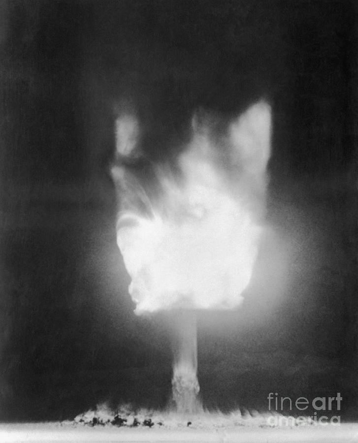 Fiery Aftermath Of Atomic Explosion Photograph by Bettmann