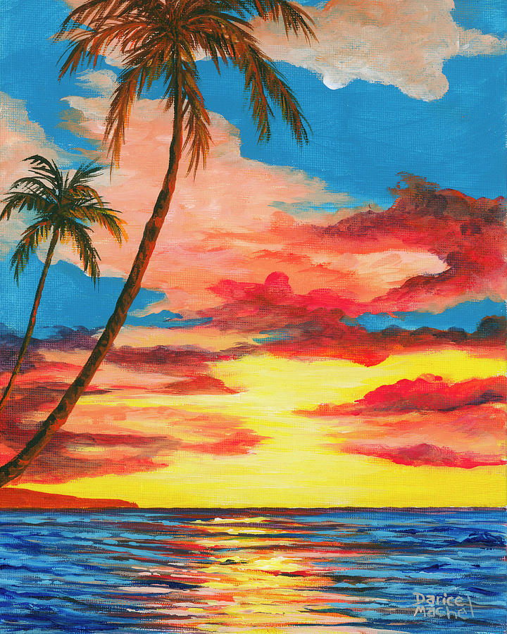 Fiery End To The Day Painting by Darice Machel McGuire