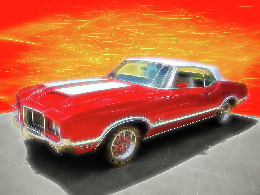 Fiery Olds 442. Digital Art by Rick Wicker
