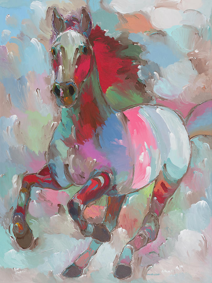 Horse Painting - Fiery Stallion by Hooshang Khorasani