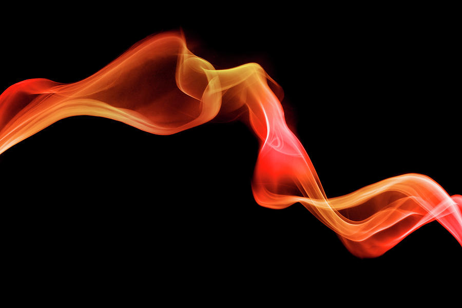 Fiery Twist Of Red Smoke Photograph by Anthony Bradshaw