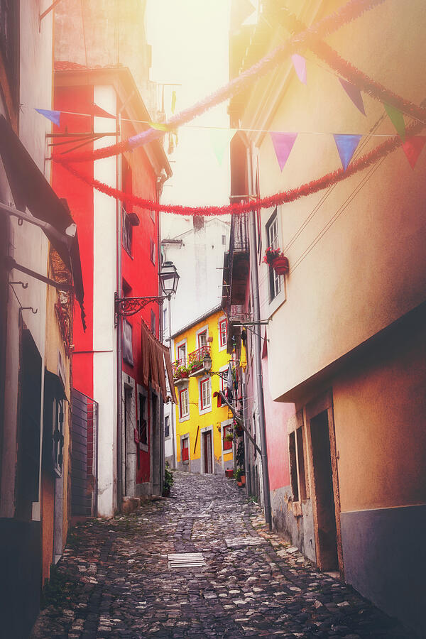Fiesta Time in the Historic Alfama District Lisbon Photograph by Carol Japp