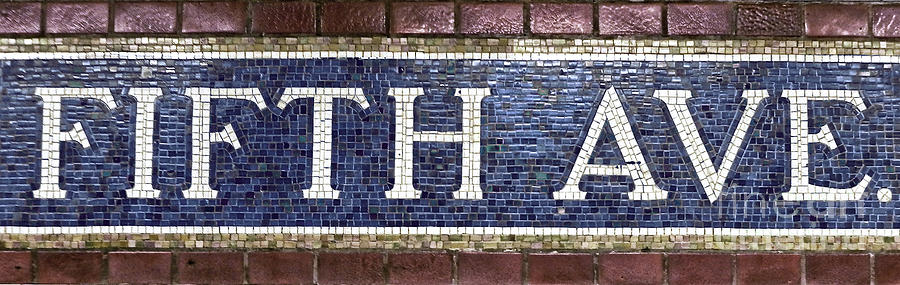 Fifth Avenue New York City Sign Subway Photograph by Mindy Sommers