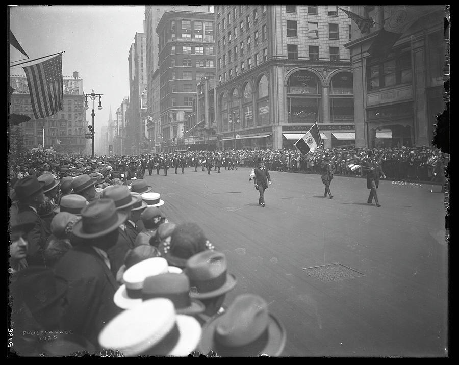 Fifth Avenue Police Parade Photograph by The New York Historical Society
