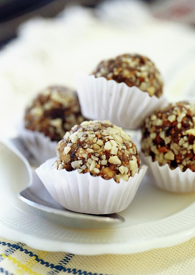 Fig And Almond Balls Photograph by Mallet