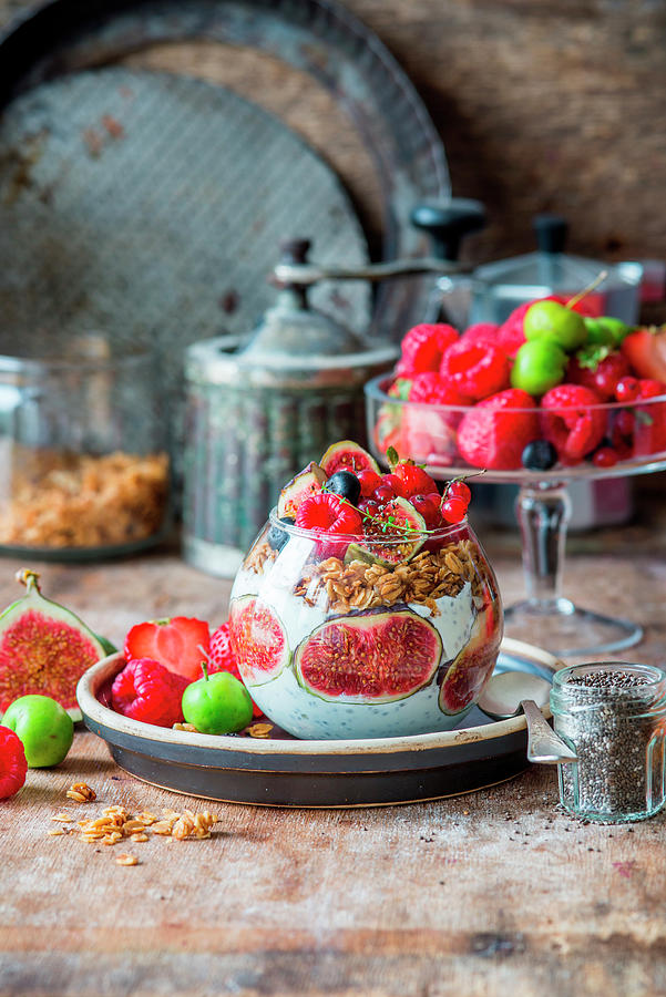 Fig And Chia Pudding Photograph by Irina Meliukh