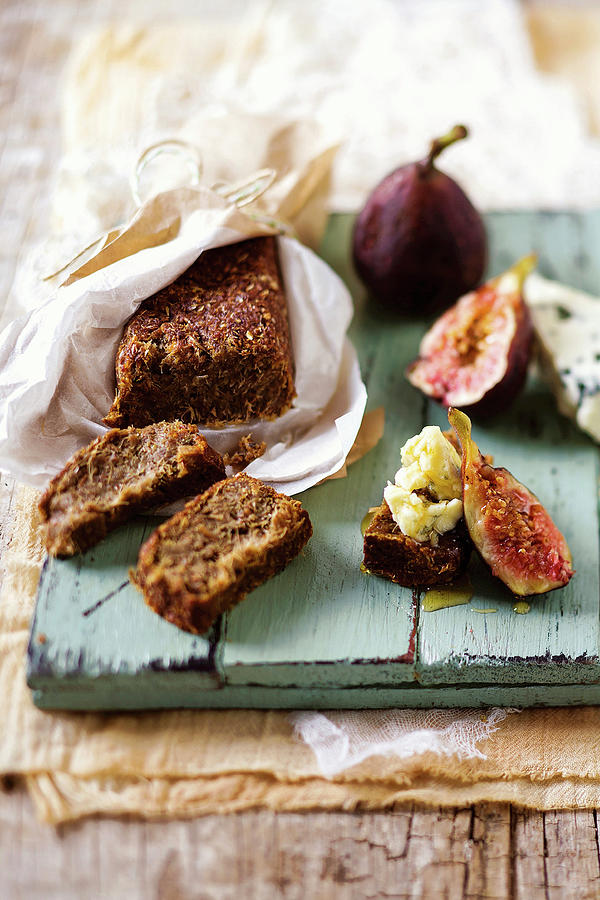 Fig Bread With Wheat Sprouts Photograph by Great Stock!