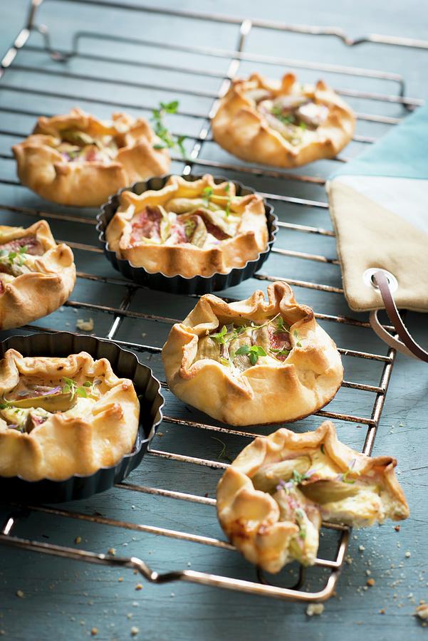 Fig Pies With Herbs Photograph by Manuela Rther