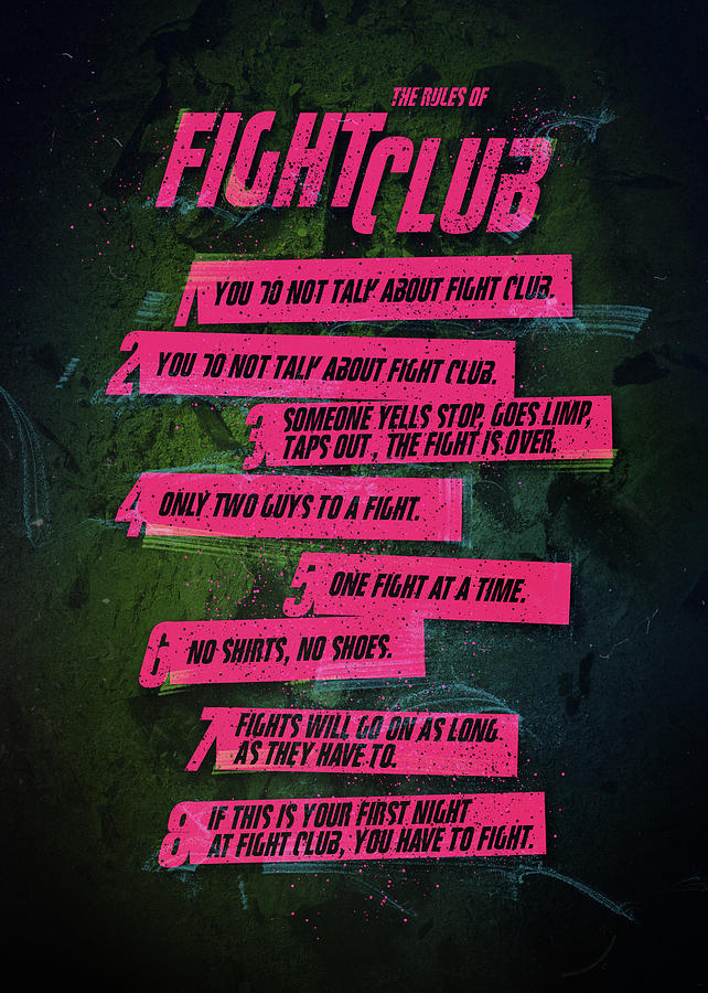 Fight Club Rules Digital Art by Nikita Abakumov - Pixels