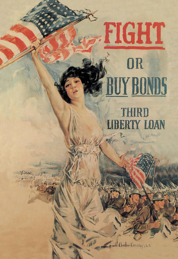 FIGHT! or Buy Bonds: Third Liberty Loan Painting by Howard Chandler ...