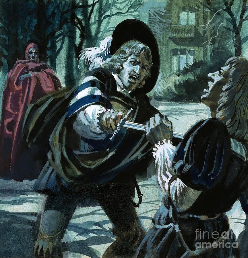Fight Scene From Faust Painting by Andrew Howat Fine Art Ame