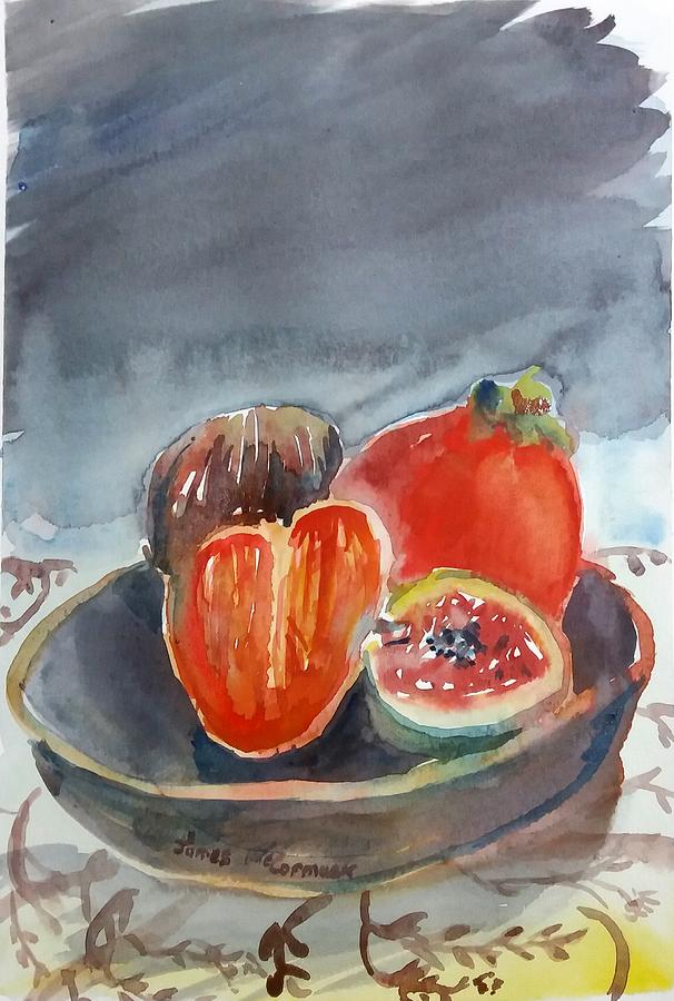 Figs And Kakis for Breakfast Painting by James McCormack