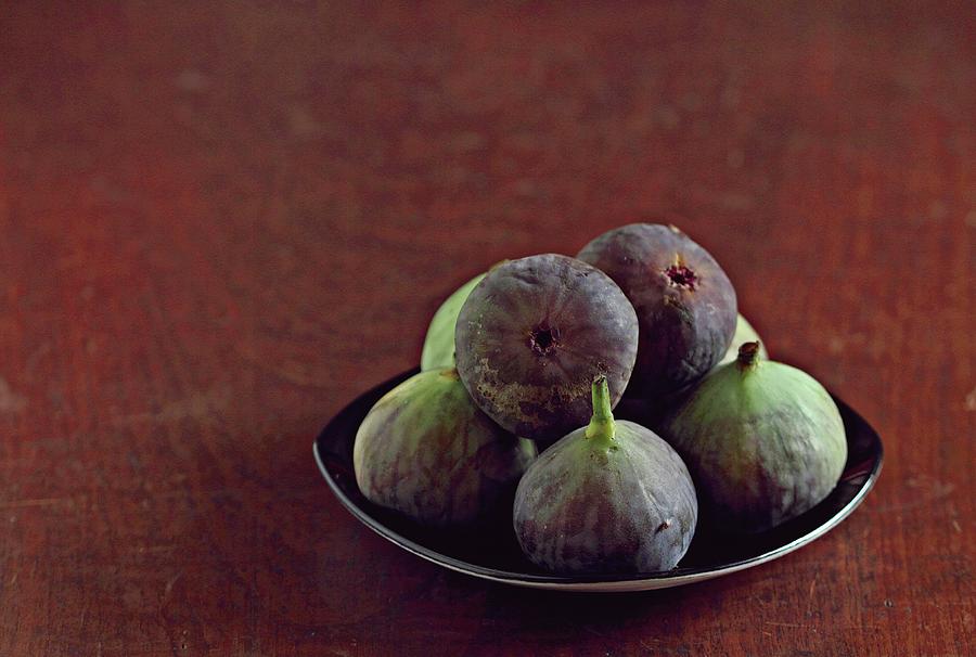 Figs On Plate Photograph by Aparna Balasubramanian