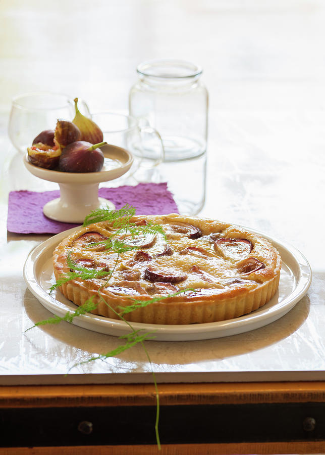 Figs Tart With Almond Cream Photograph by Danny Lerner