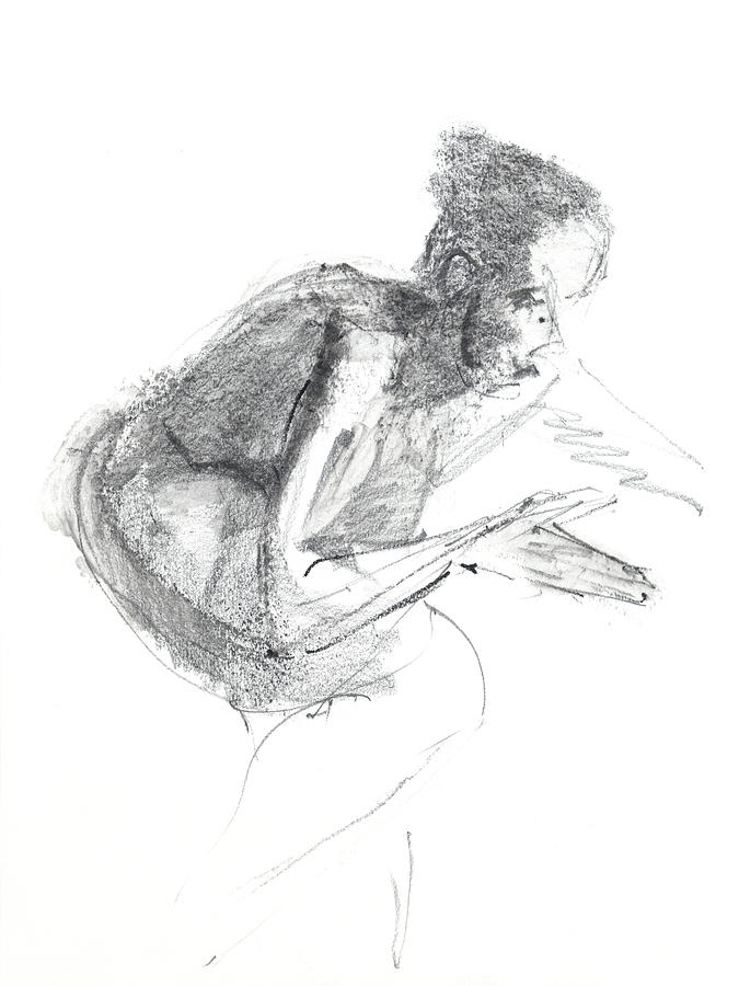 Black And White Drawing - Figure 141811 by Chris N Rohrbach