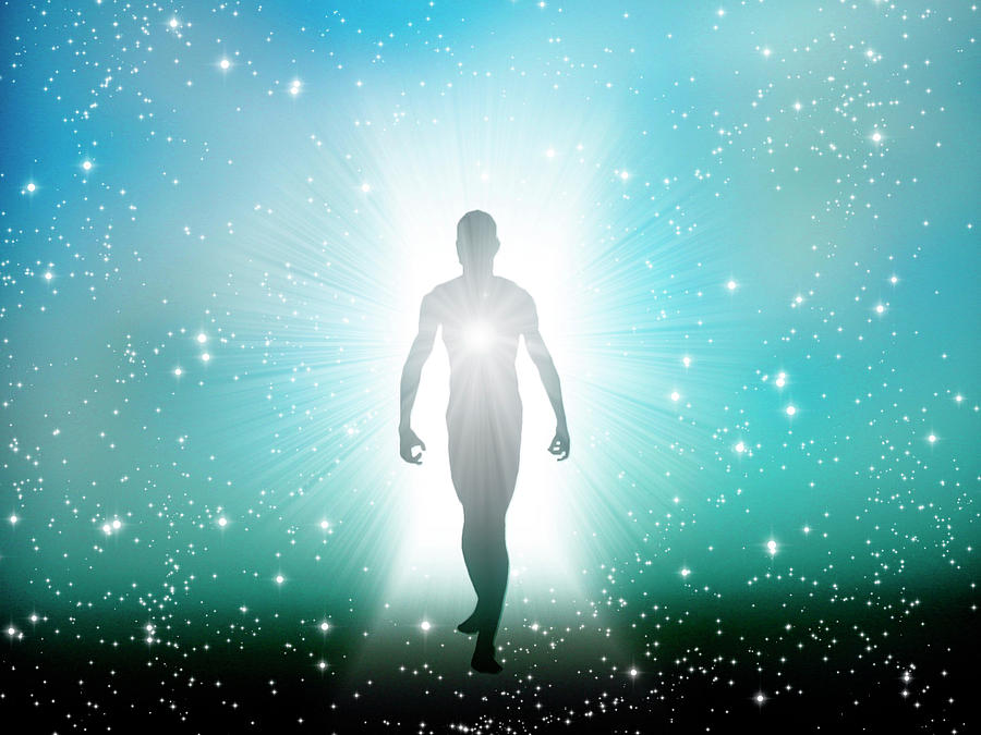 Celestial Photograph - Figure Emerges From The Cosmos by Bruce Rolff Celestial Photograph - Figure Emerges From The Cosmos by Bruce Rolff