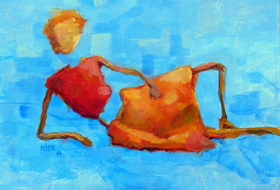 Woman Painting - Figure Paul Klee painting by Johannes Strieder