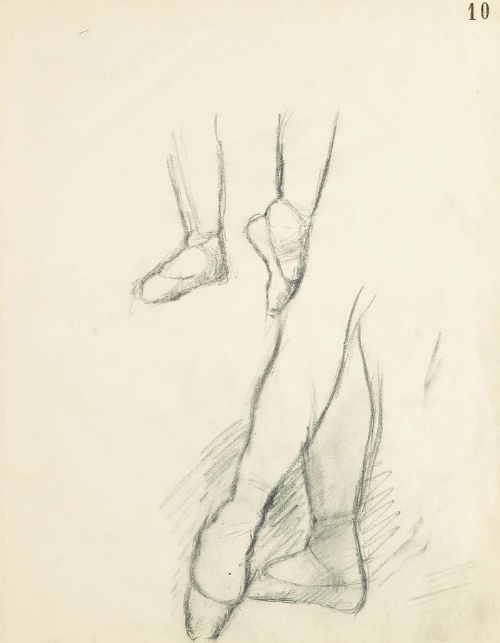 Figure Studies 11 Drawing by Edgar Degas
