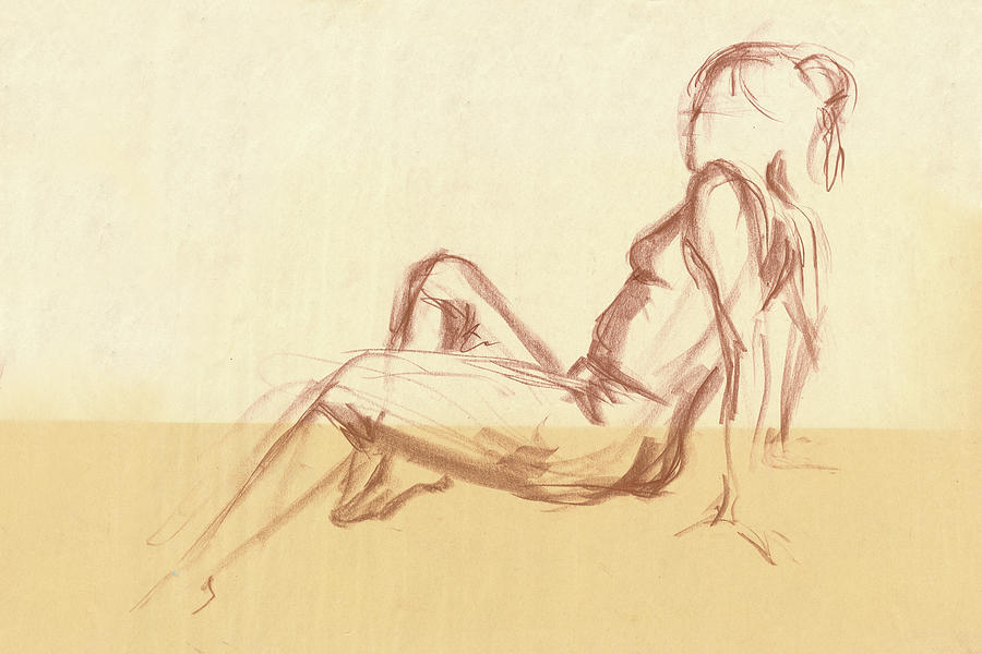 Nude Painting - Figure Study Vii by Wild Apple Portfolio