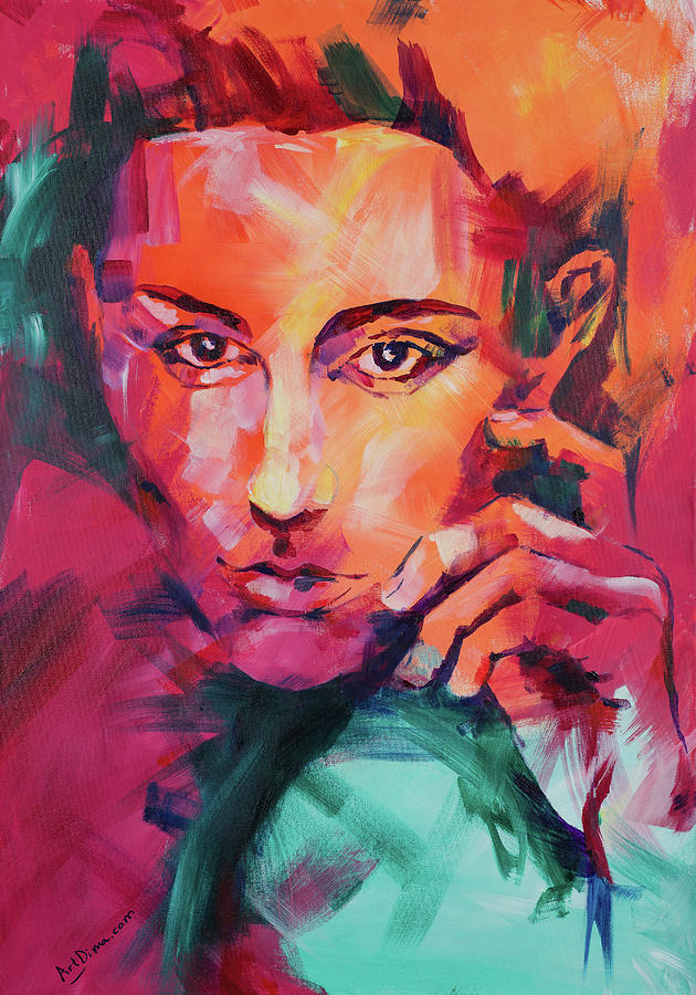Abstract Painting - Figure thinking by Dima Mogilevsky