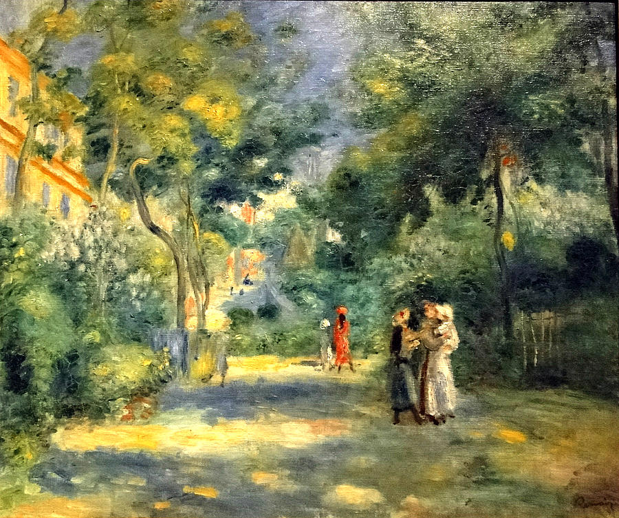 Figures In A Garden Of Montmartre 1880 90 Painting