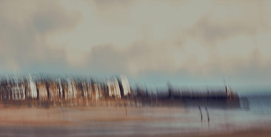 Abstract Photograph - Figures On The Harbour Beach by Stuart Williams