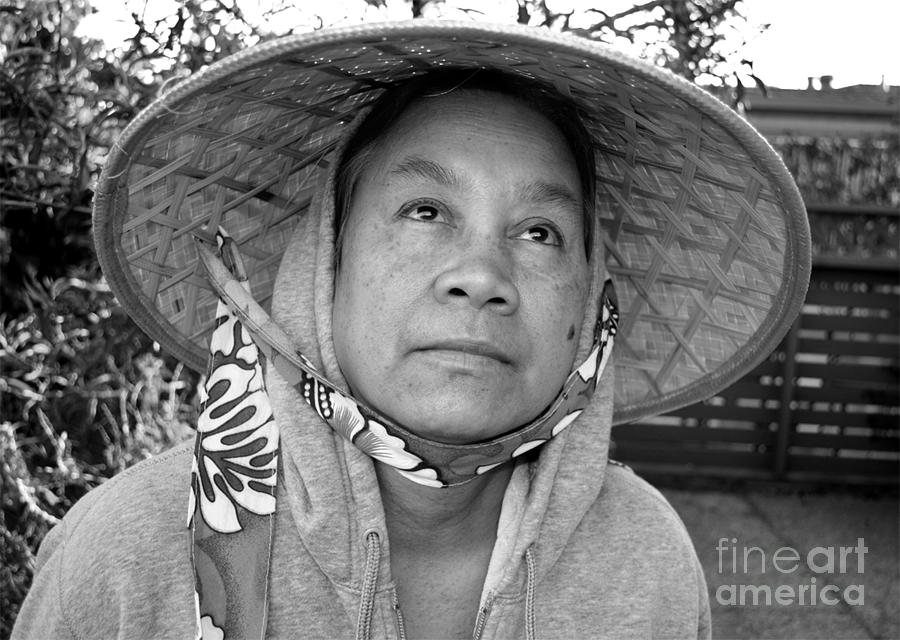 black conical hat