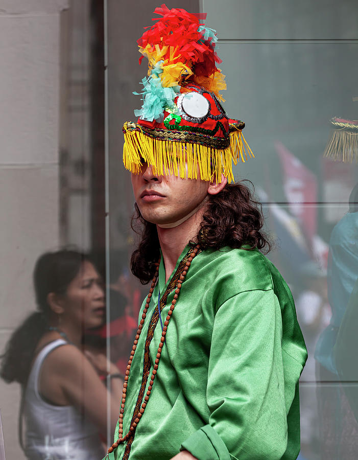 Filipino Day Parade NYC 2019 Man in Traditional Dress Photograph by Robert Ullmann