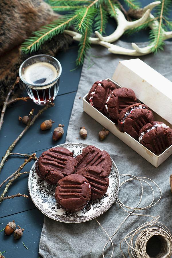 Filled Chocolate Biscuits Photograph by Veronika Studer