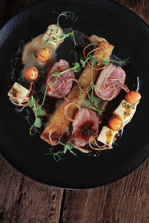 Fillet Of Lamb With Accompaniments Photograph by Neil Langan