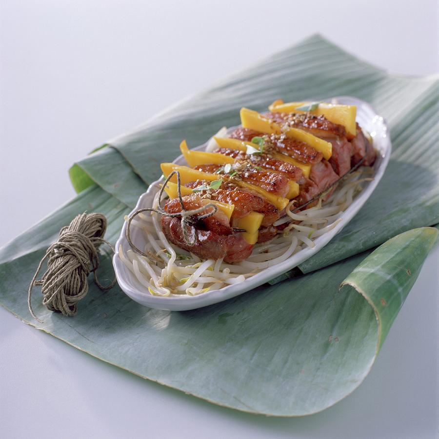 Fillets Of Duck Breast With Slivers Of Mango Photograph by Desgrieux