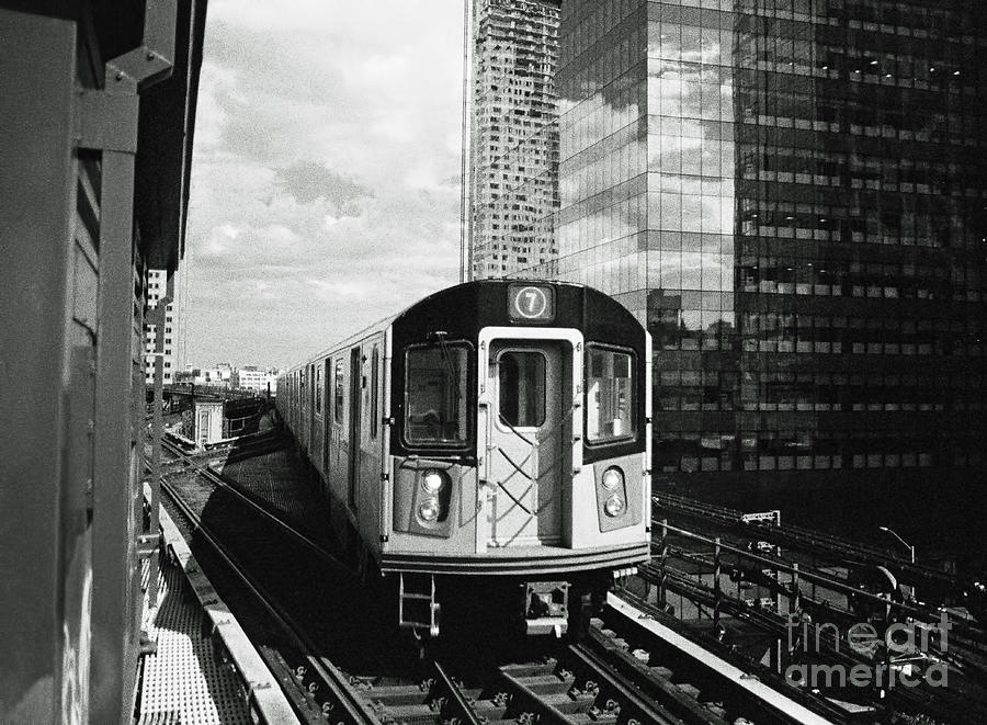 Filmic N Y C No.7 - 7 Train at Queensboro Plaza Photograph by Steve Ember