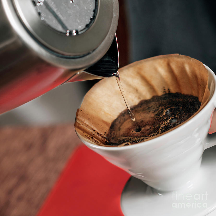 Chemex Filter Coffee And Kettle Stock Photo by microgen