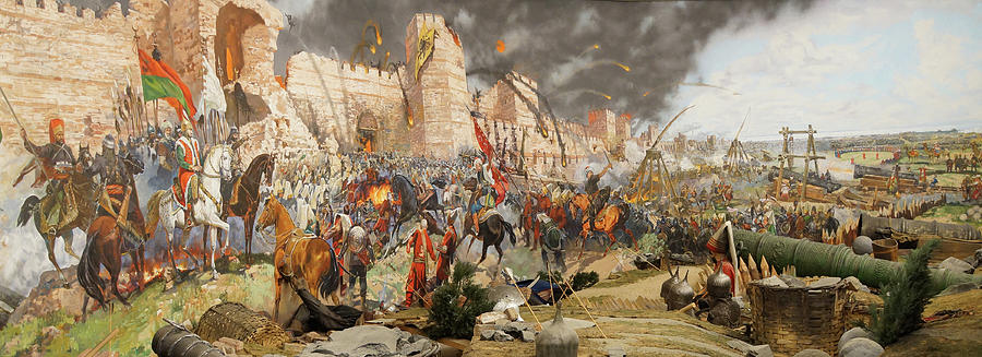 Final assault and the fall of Constantinople in 1453 Photograph by Steve Estvanik